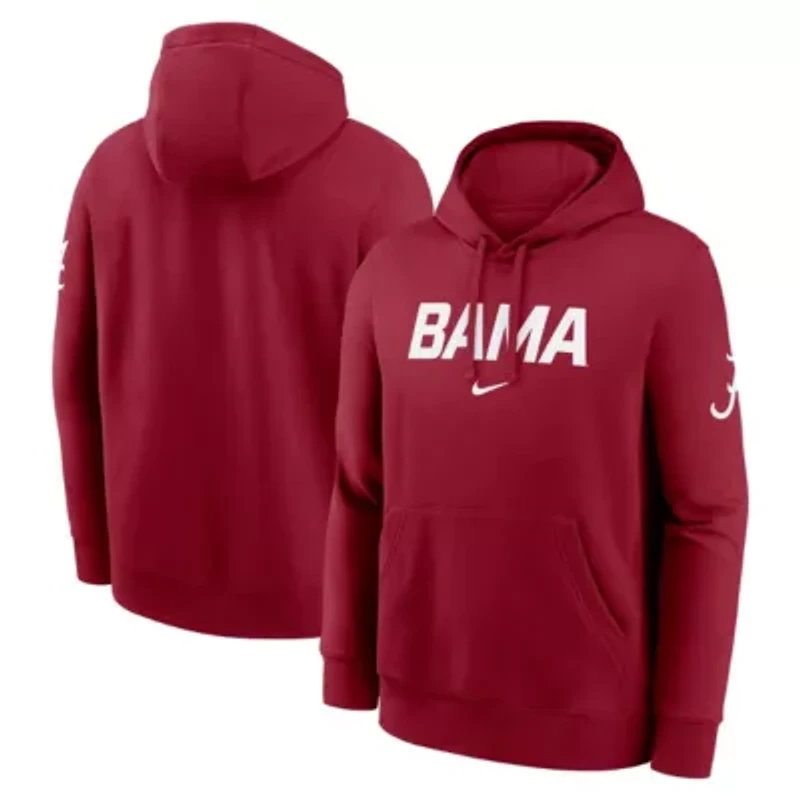 Alabama Crimson Tide NCAA Nike Nickname Club Fleece Pullover Hoodie