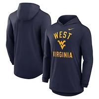 NCAA Nike West Virginia Mountaineers Classic Arch Tri-Blend Dri-FIT Long Sleeve Hoodie T-Shirt