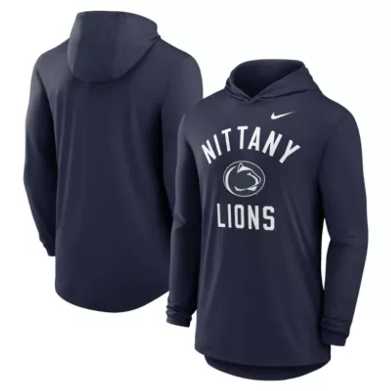 NCAA Nike Penn State Nittany Lions Classic Arch Tri-Blend Dri-FIT Long Sleeve Hoodie T-Shirt