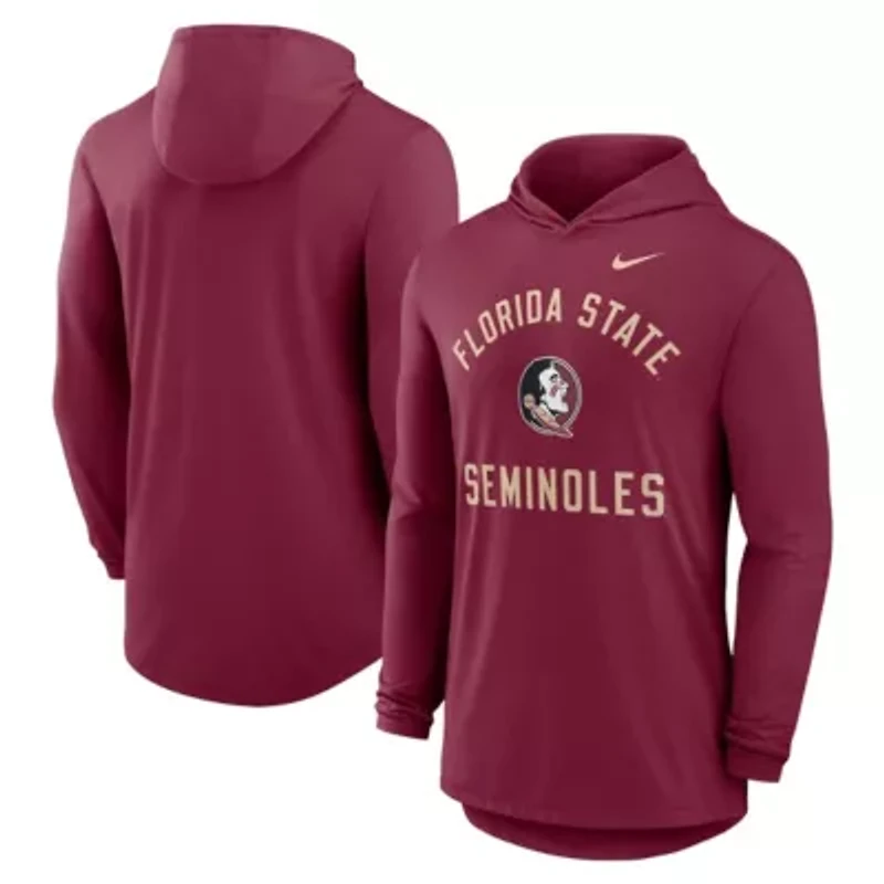 NCAA Nike Florida State Seminoles Classic Arch Tri-Blend Dri-FIT Long Sleeve Hoodie T-Shirt