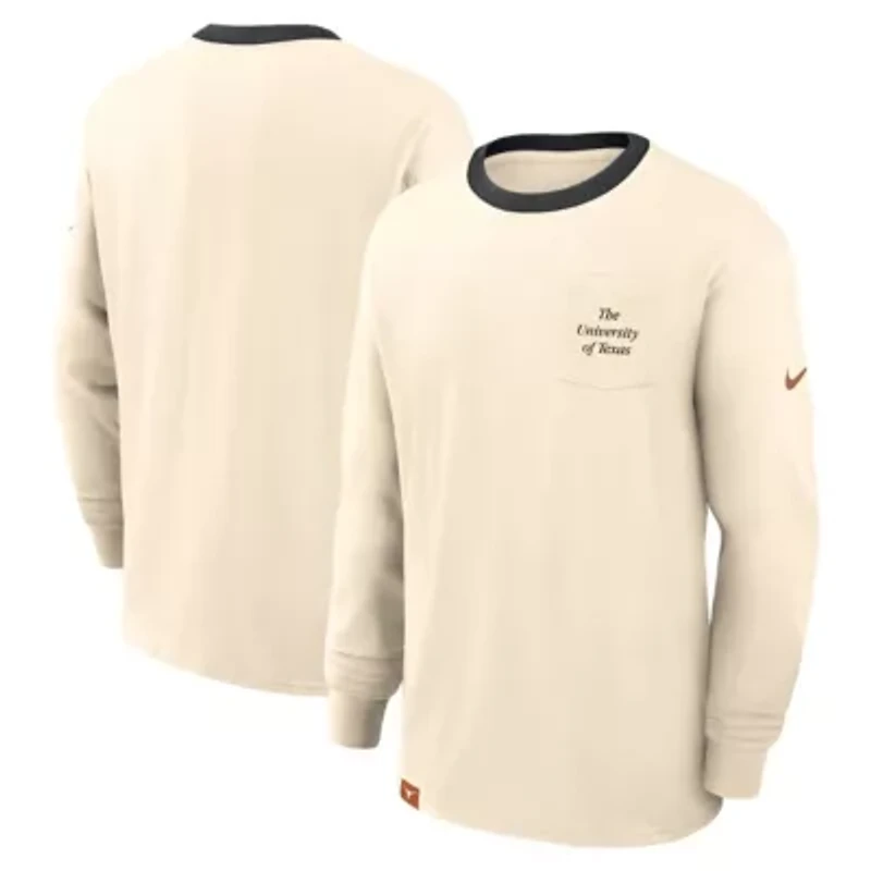 NCAA Nike Texas Longhorns Athletic Prep Max90 Pocket Logo Long Sleeve T-Shirt