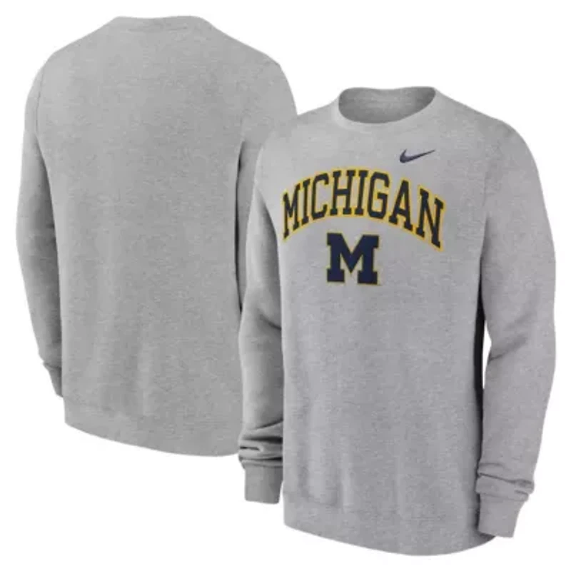 NCAA Nike Michigan Wolverines Arch Pullover Sweatshirt