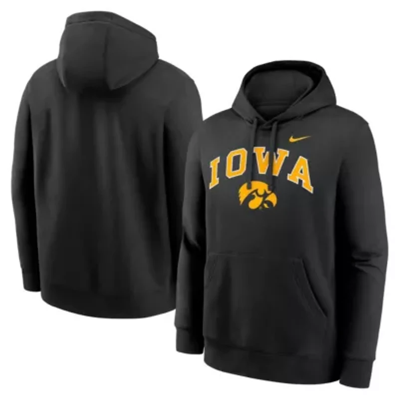 NCAA Nike Iowa Hawkeyes Club Fleece Arch Pullover Hoodie