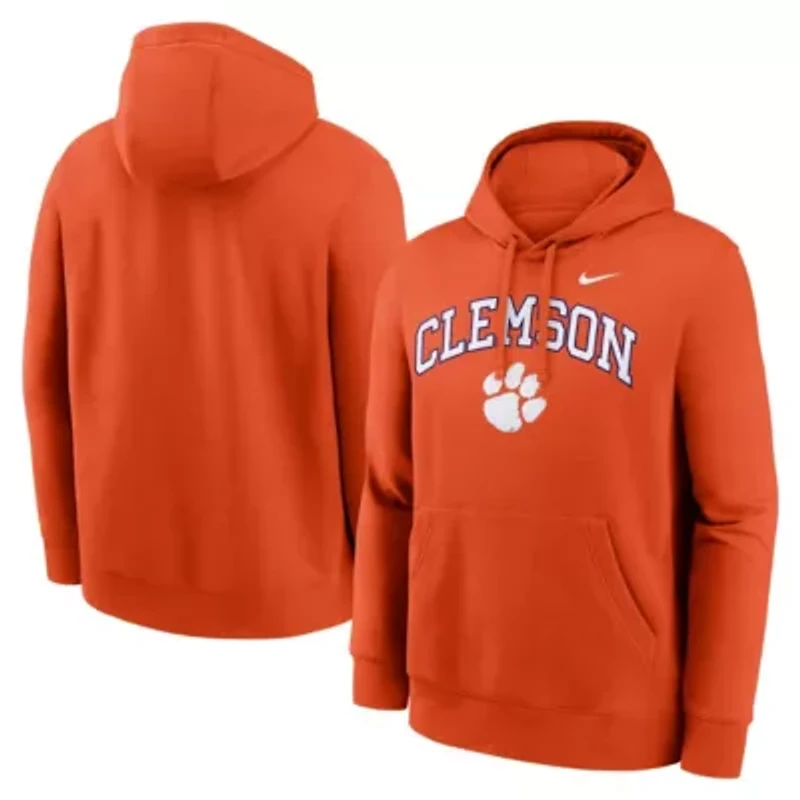 NCAA Nike Clemson Tigers Club Fleece Arch Pullover Hoodie