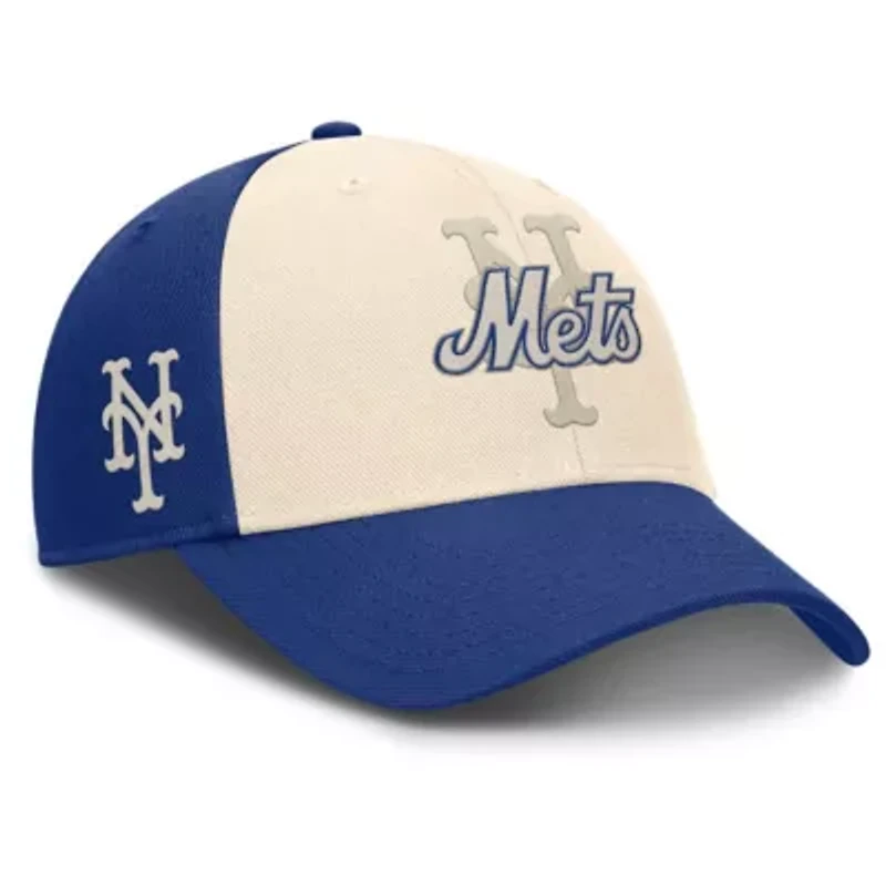 MLB Nike Royal/Natural New York Mets Statement Club Performance Adjustable Hat