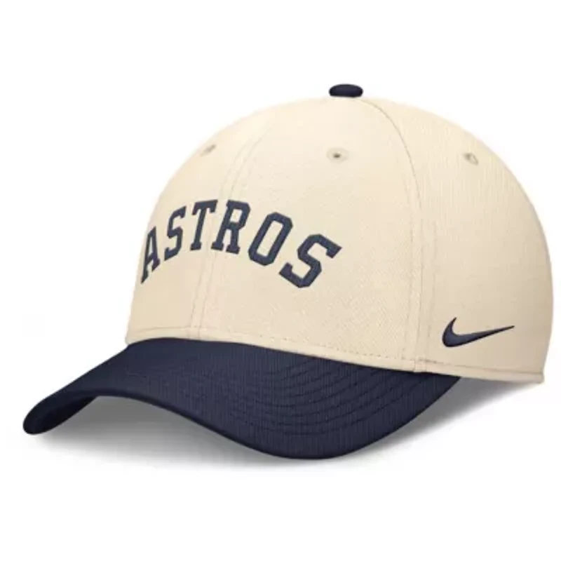 MLB Nike Natural/Navy Houston Astros Statement Rise Performance Flex Hat