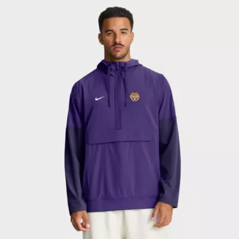 NCAA Nike LSU Tigers Anorak Half-Zip Hoodie Jacket