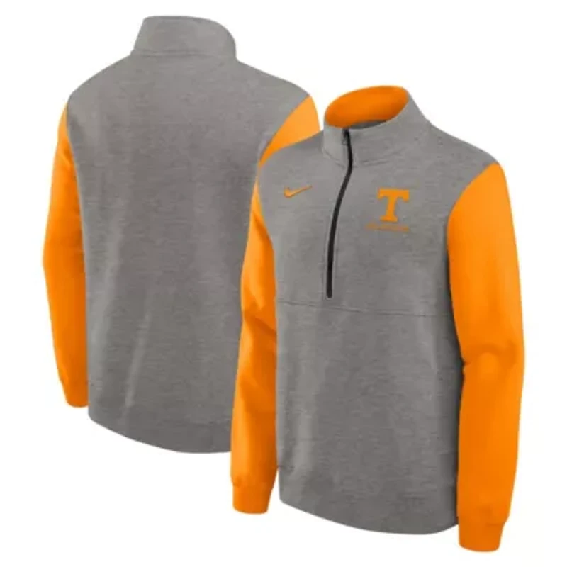 NCAA Nike Gray/Tennessee Tennessee Volunteers Club Fleece Half-Zip Pullover
