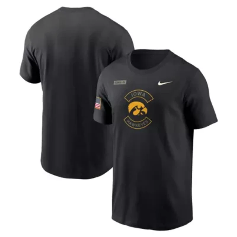 NCAA Nike Iowa Hawkeyes 2025 Military Appreciation Dri-FIT T-Shirt