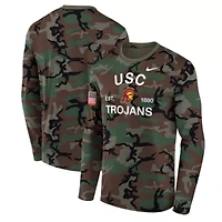 NCAA Nike USC Trojans 2025 Military Appreciation Legend Dri-FIT Long Sleeve T-Shirt