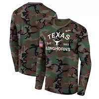NCAA Nike Texas Longhorns 2025 Military Appreciation Legend Dri-FIT Long Sleeve T-Shirt