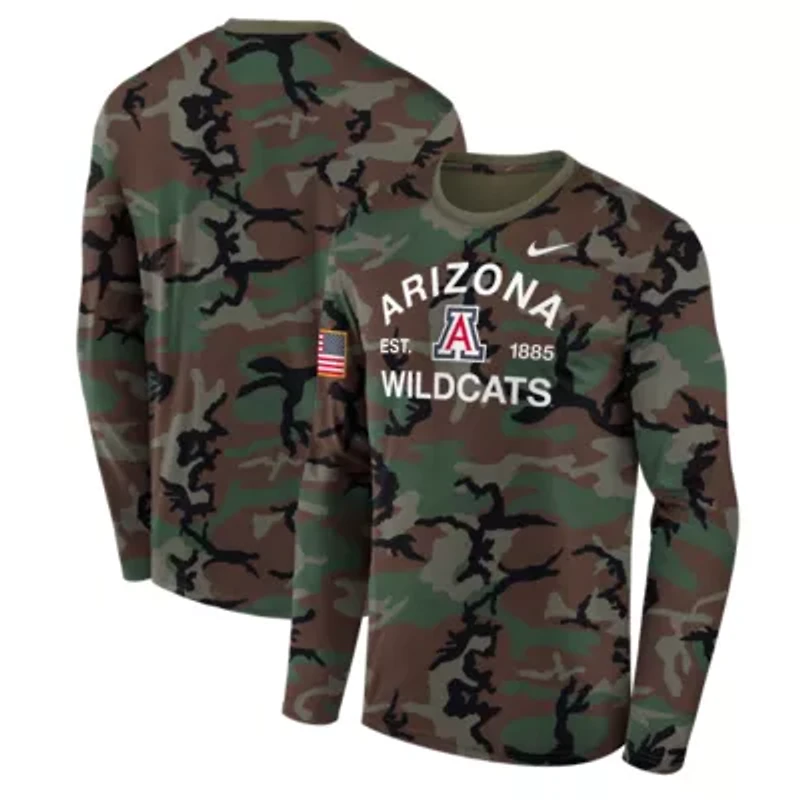 NCAA Nike Arizona Wildcats 2025 Military Appreciation Legend Dri-FIT Long Sleeve T-Shirt