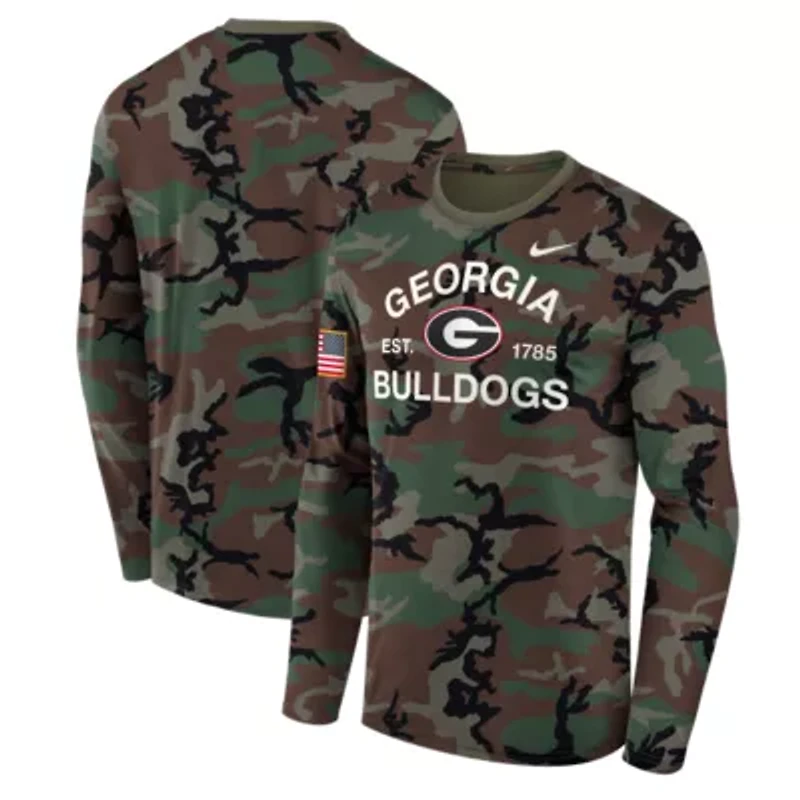 NCAA Nike Georgia Bulldogs 2025 Military Appreciation Legend Dri-FIT Long Sleeve T-Shirt