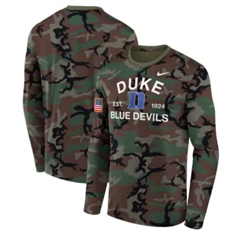 Duke Blue Devils NCAA Nike 2025 Military Appreciation Legend Dri-FIT Long Sleeve T-Shirt