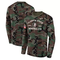 NCAA Nike Florida State Seminoles 2025 Military Appreciation Legend Dri-FIT Long Sleeve T-Shirt