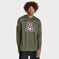 NCAA Nike Arizona Wildcats 2025 Military Appreciation Dri-FIT Long Sleeve Hoodie T-Shirt