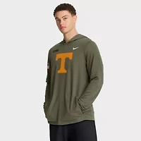 NCAA Nike Tennessee Volunteers 2025 Military Appreciation Dri-FIT Long Sleeve Hoodie T-Shirt