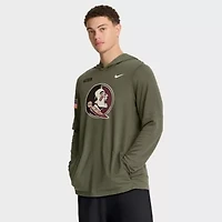 NCAA Nike Florida State Seminoles 2025 Military Appreciation Dri-FIT Long Sleeve Hoodie T-Shirt
