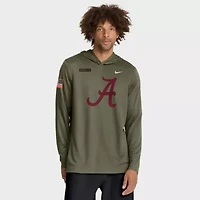 Alabama Crimson Tide NCAA Nike 2025 Military Appreciation Dri-FIT Long Sleeve Hoodie T-Shirt