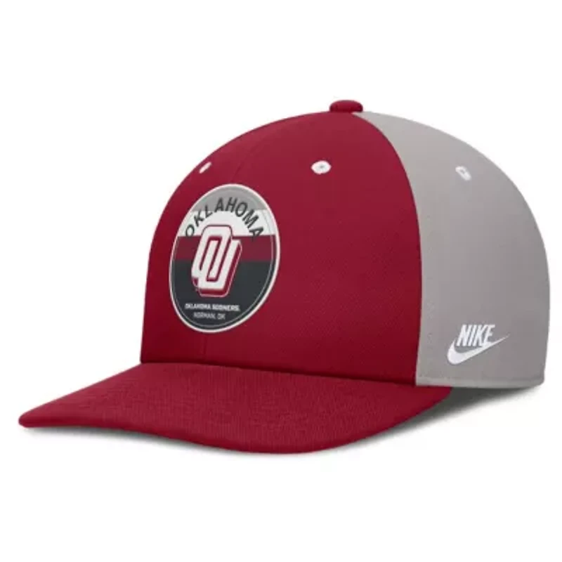 NCAA Nike Crimson/Gray Oklahoma Sooners Prep Pro Performance Snapback Hat