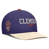 NCAA Nike Purple/Cream Clemson Tigers Pro Legacy Script Snapback Hat