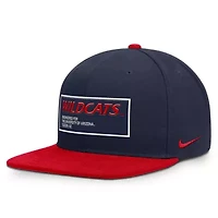 NCAA Nike Navy/Red Arizona Wildcats 2025 On-Field Patch Pro Dri-FIT Snapback Hat