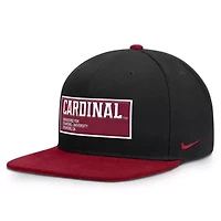 Stanford Cardinal NCAA Nike Black/Cardinal Stanford 2025 On-Field Patch Pro Dri-FIT Snapback Hat