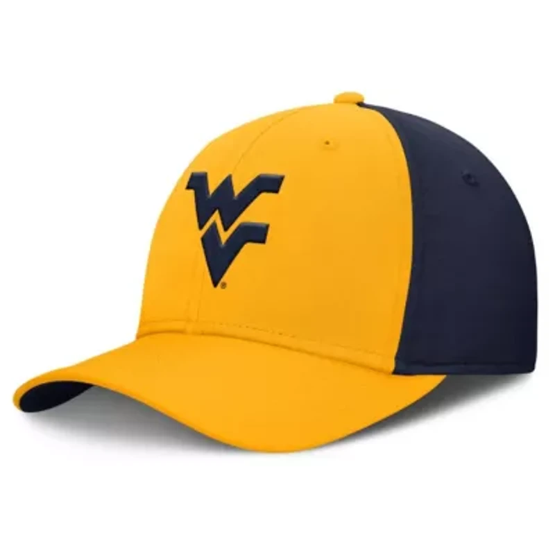 NCAA Nike Gold/Navy West Virginia Mountaineers 2025 Sideline Rise Local Performance Flex Hat