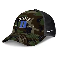 Duke Blue Devils NCAA Nike Duke Devils 2025 Military Appreciation Rise Adjustable Trucker Hat