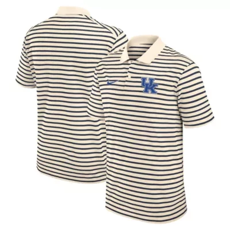 NCAA Nike Kentucky Wildcats Primary Logo Striped Dri-FIT Polo