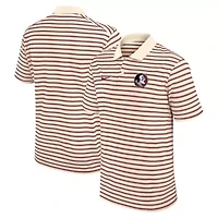 NCAA Nike Florida State Seminoles Primary Logo Striped Dri-FIT Polo
