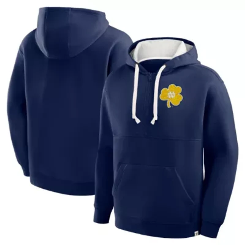 NCAA Fanatics Notre Dame Fighting Irish Hometown Premium Rise And Conquer Half-Zip Hoodie