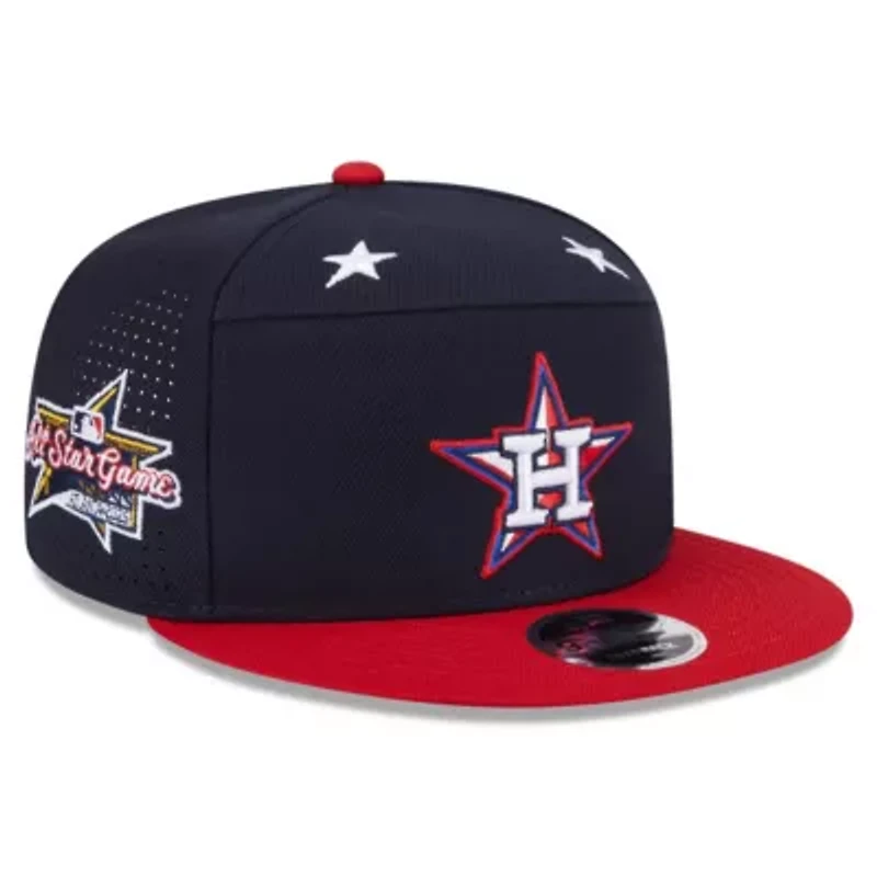 MLB Navy/Red Houston Astros 2025 MLB All-Star Game Workout Side Patch 9FIFTY Snapback Hat