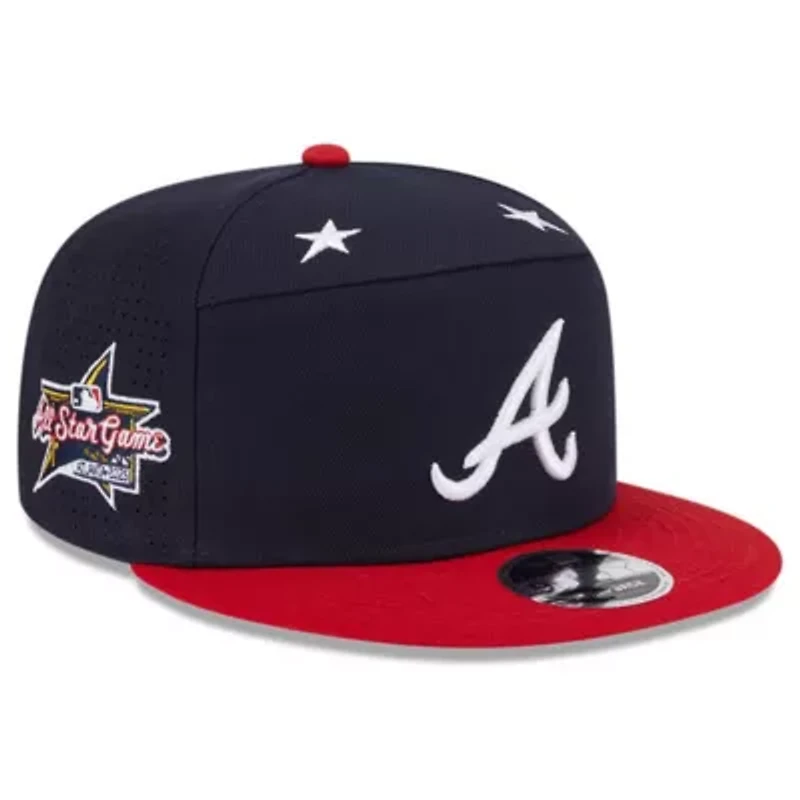 MLB Navy/Red Atlanta Braves 2025 MLB All-Star Game Side Patch 9FIFTY Snapback Hat