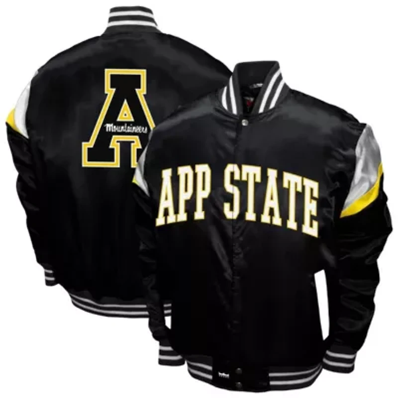 NCAA Franchise Club Appalachian State Mountaineers Power Satin Full-Snap Jacket