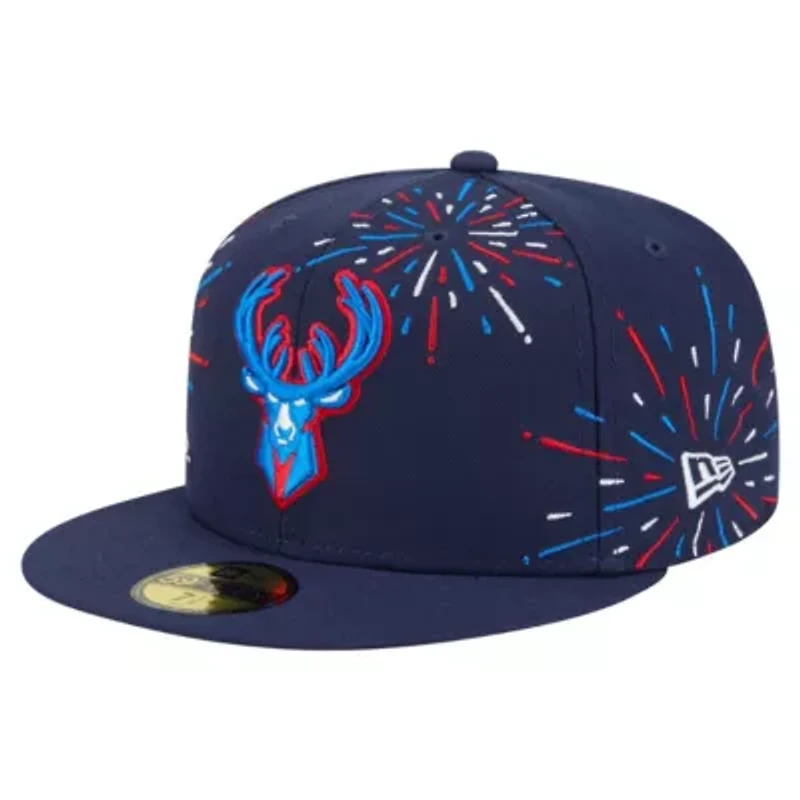 NBA Milwaukee Bucks Americana Fireworks 59FIFTY Fitted Hat