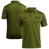 Miami (FL) Hurricanes NCAA Salute to Service Ultimate365 Solid Polo