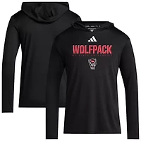NCAA NC State Wolfpack 2025 AEROREADY Sideline Training Long Sleeve Hooded T-Shirt