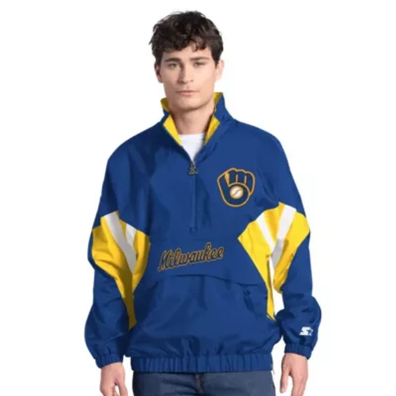 MLB Milwaukee Brewers Cooperstown Chief Half-Zip Pullover