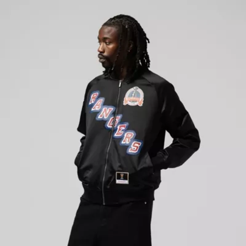 NHL Unisex Mark Messier New York Rangers Maxxed Out Full-Zip Satin Jacket