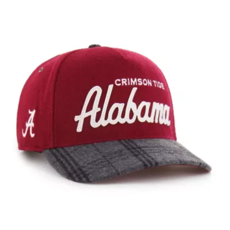 Alabama Crimson Tide NCAA Unisex Alabama Tide Windowpane Plaid Collection Hitch Adjustable Hat