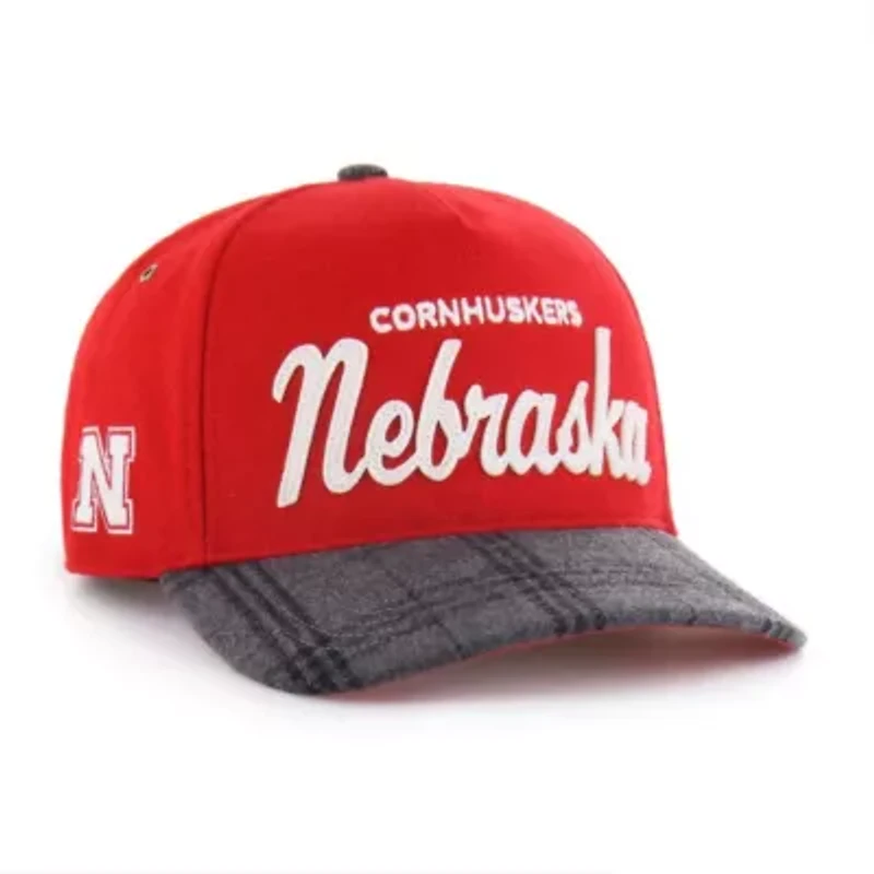 NCAA Unisex Nebraska Huskers Windowpane Plaid Collection Hitch Adjustable Hat