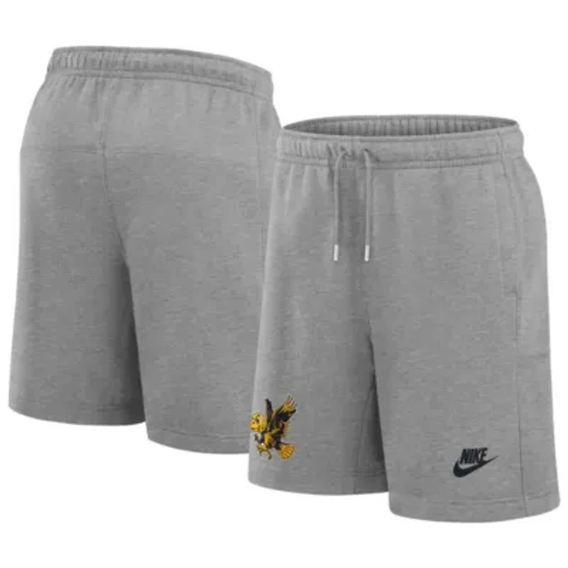 NCAA Nike Heather Iowa Hawkeyes Legacy Fleece Essential Shorts