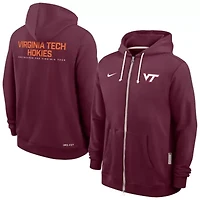 NCAA Nike Virginia Tech Hokies 2025 Sideline Performance Full-Zip Hoodie