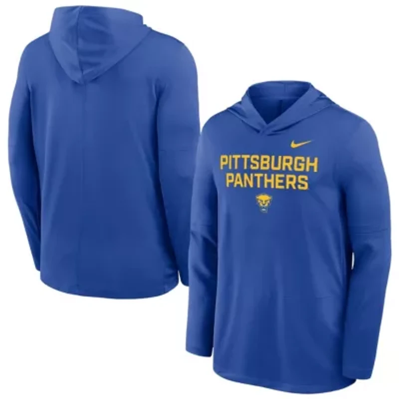 NCAA Nike Pitt Panthers 2025 Sideline Dri-FIT Long Sleeve Hoodie T-Shirt