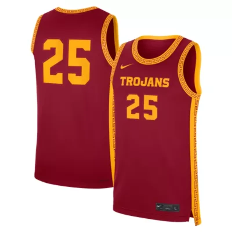 NCAA Nike #25 USC Trojans Road Replica Basketball Jersey