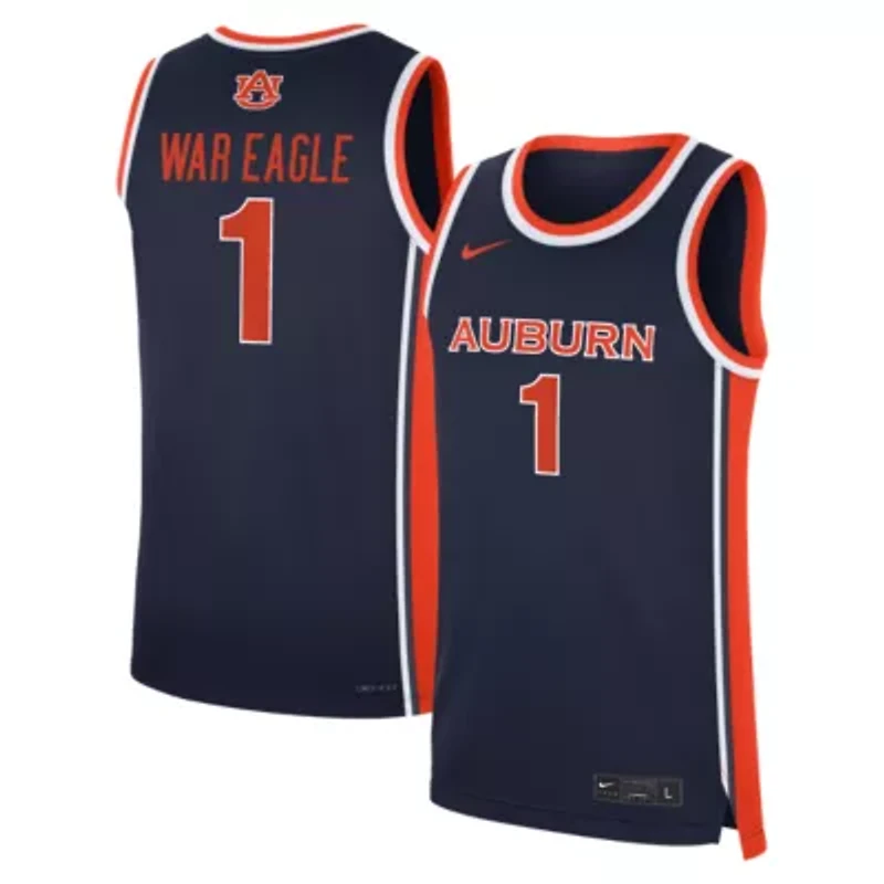 NCAA Nike Auburn Tigers #1 Road War Eagle Replica Basketball Jersey