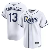 MLB Nike Junior Caminero Tampa Bay Rays Home Limited Jersey