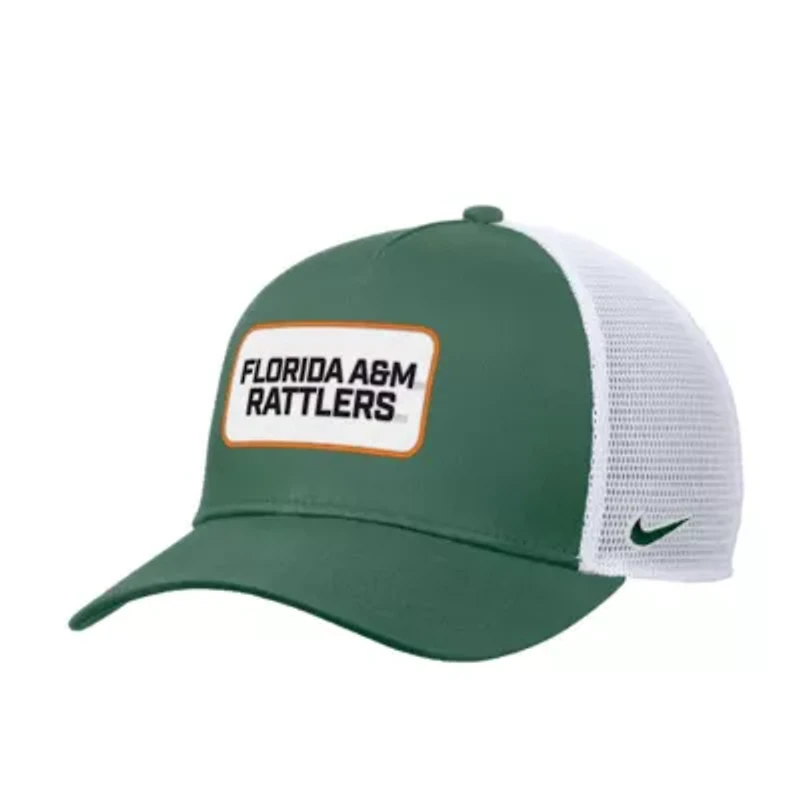 NCAA Nike Florida A&M Rattlers 2025 On-Field Rise Trucker Performance Adjustable Hat