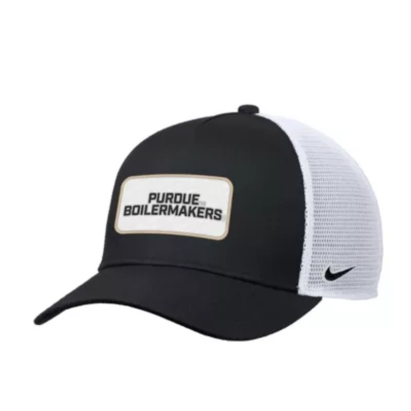 NCAA Nike Purdue Boilermakers 2025 On-Field Rise Trucker Performance Adjustable Hat